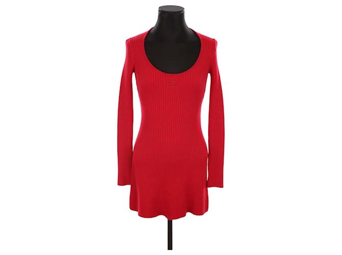 Courreges Red dress Viscose ref.1816900 - Joli Closet