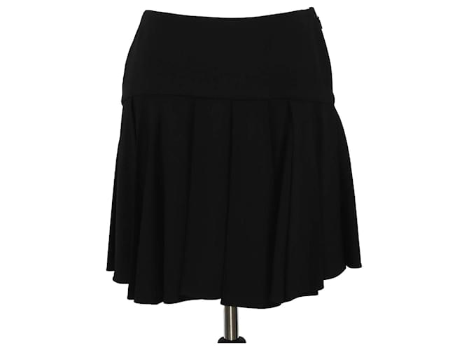 Saint Laurent★BLACK VISCOSE SKIRT SAINT LAURENT | Black Women's Midi Skirt | YOOX