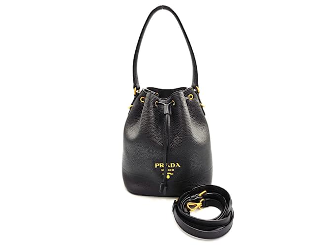 Prada Black Leather Bucket Bag ref.1824584 - Joli Closet