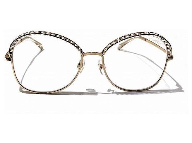 Chanel 4246-H Sunglasses with Faux Pearl Golden Metallic Metal ref