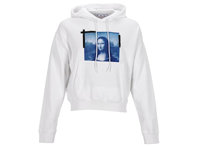 Off White Hoodie Off-White con stampa della Mona Lisa Bianco