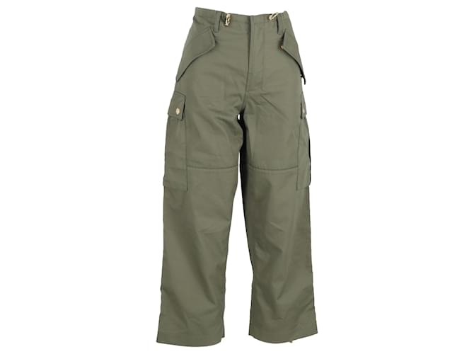 Céline Celine Cargo Pants in Green Cotton Olive green ref.1834718