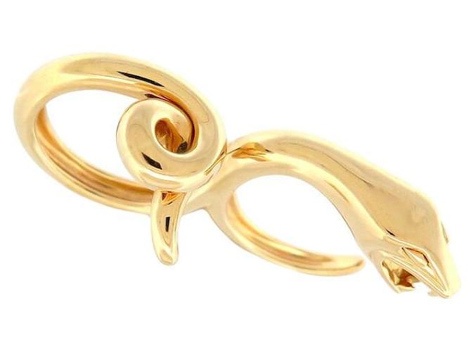 Boucheron Double Trouble Serpent Ring 52 54 Yellow Gold 18K 16G