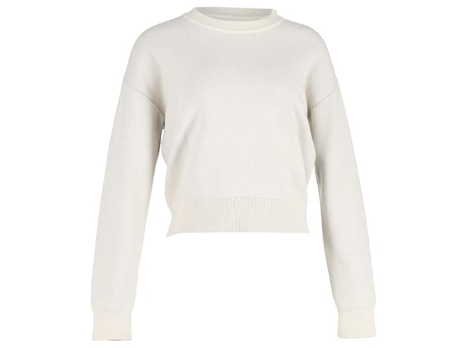 Christian Dior J'Adior 8 Crewneck Sweater in Cream Cashmere White