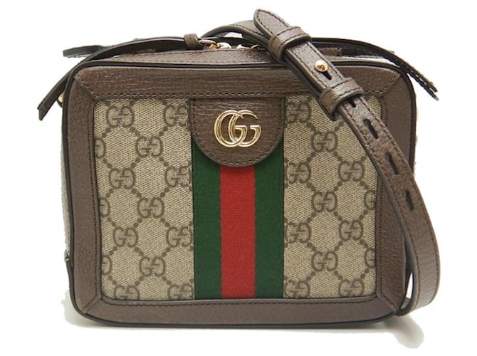 Gucci Ophidia GG Supreme Shoulder Bag Brown Cloth ref.1840546