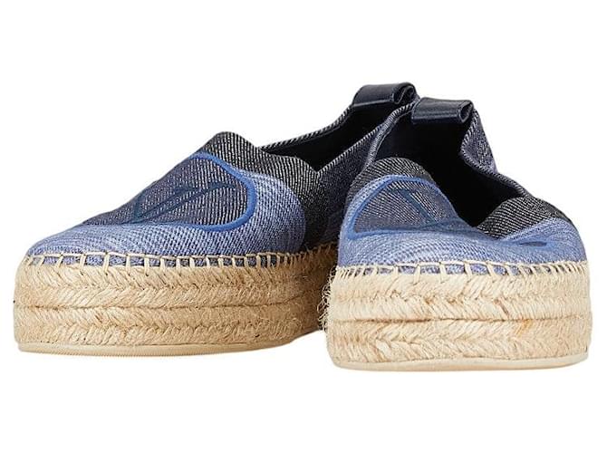 Espadrillas in denim LV Slip On di Louis Vuitton Blu Tela ref