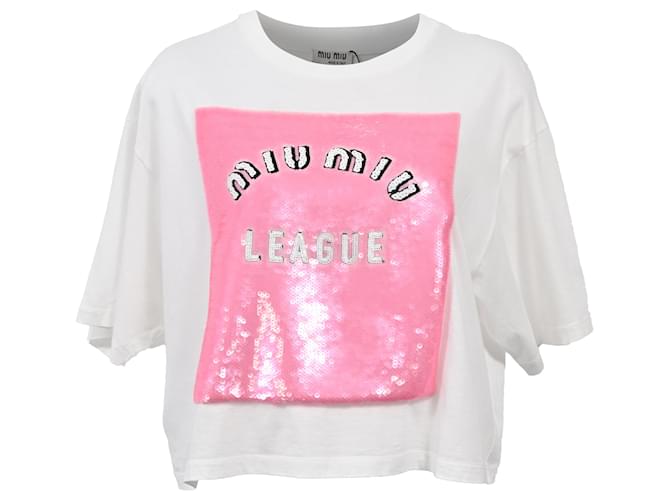 美品　miumiu 2020年モデル　スウェット　LEAGUE ピンク 美品 miumiu 2020年モデル スウェット LEAGUE ピンク - メルカリ