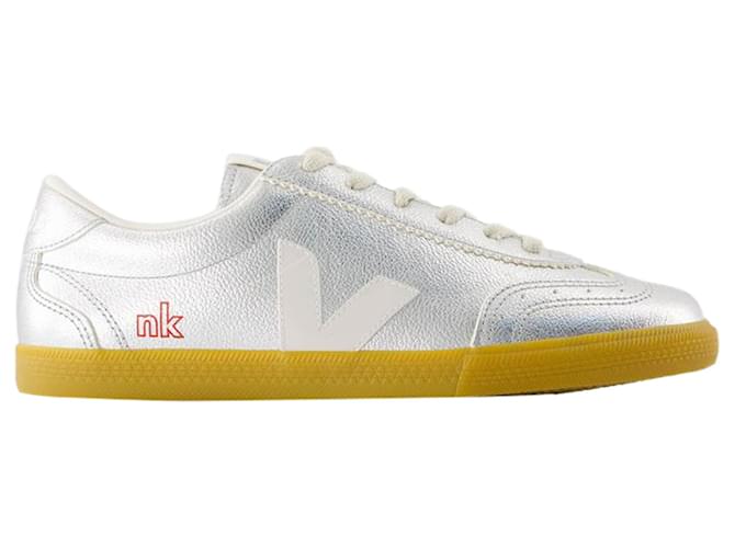 Volley Sneakers - Veja x NK - Leather - Silver Silvery