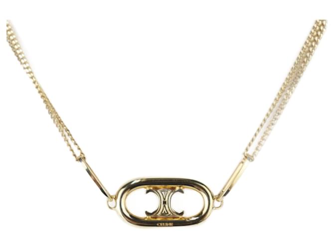 Céline CELINE Triomphe Necklace Golden Metal ref.1853519