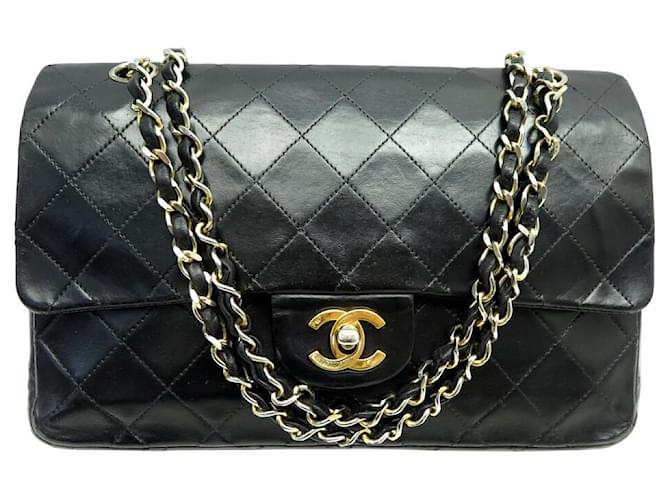 VINTAGE CHANEL CLASSIC TIMELESS MEDIUM SHOULDER BAG Black
