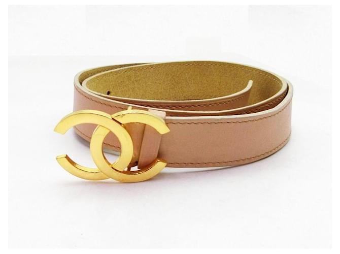 CHANEL ブラウンレザーベルト Vintage Brown Chanel Leather Belt With Gold buckle | eBay