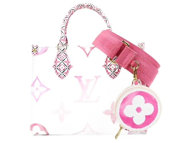 Louis Vuitton Pink and White Leather Handbag ref.1861001 - Joli Closet