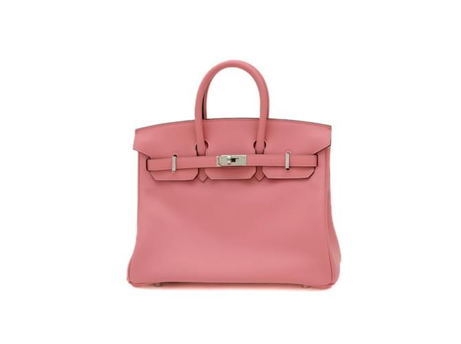 Hermès Hermes Birkin 25 Handbag in Swift Rose Azalee Pink Leather