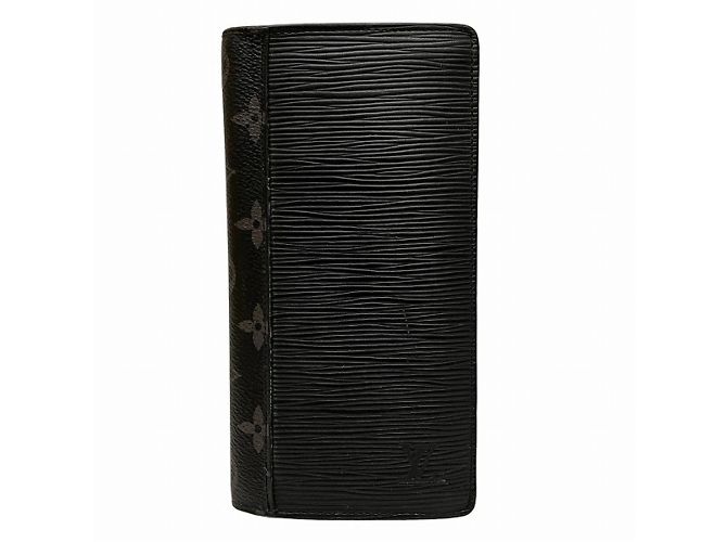 Louis Vuitton Epi Monogram Eclipse Portefeuille Brazza Long Wallet ...