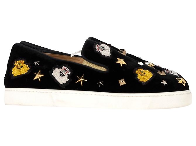 Christian Louboutin Mister Academy Slip On Sneakers In Black  display picture 1