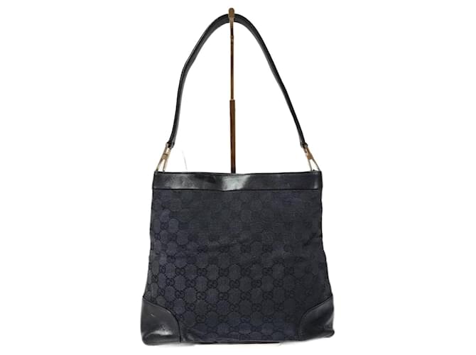 バッグ GUCCI GG CANVAS LEATHER SHOULDER BAG Gucci GG Supreme Saddle Padlock Canvas & Leather Crossbody