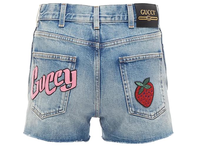 GUCCI　デニムショート　りんご gucci】デニムショートパンツ