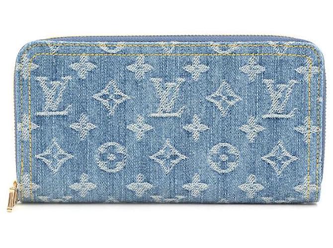 Louis Vuitton Monogram Denim LV Remix Zippy Wallet M82958 Blue