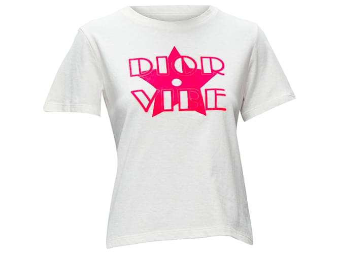 Christian Dior Dior Vibe star logo graphic CD bee tshirt Pink