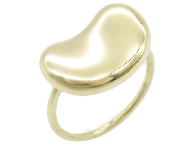 Tiffany & Co K18 Yellow Gold Bean Ring Golden Metallic Metal ref ...