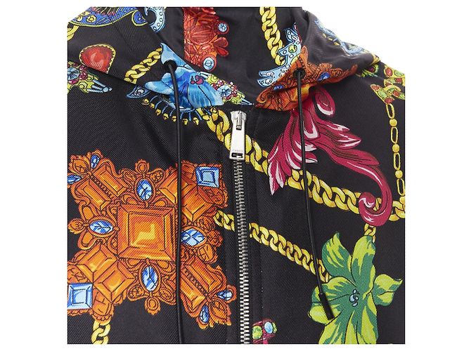 Versace silk Jewel Floral Chain hoodie jacket Multiple colors ref ...