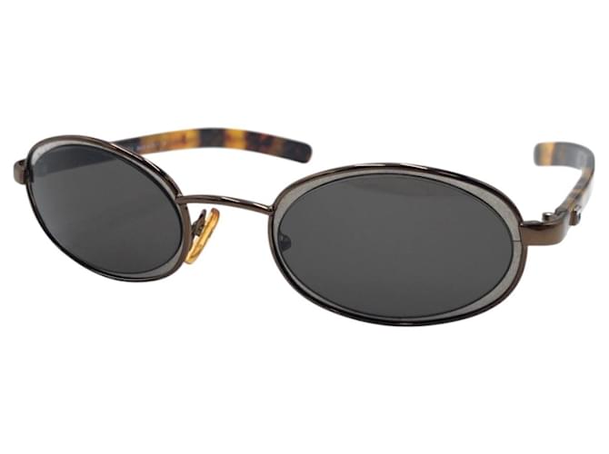 Gucci Vintage Oval Sunglasses 135 GG 1614/S Brown Plastic ref