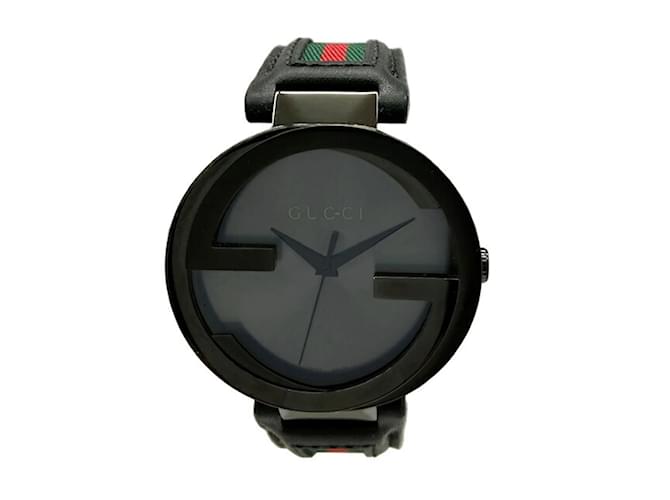 Interlocking G Gucci Watch Black Green Red GUCCI Interlocking G
