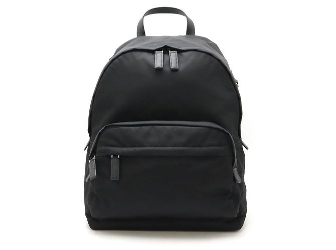 Prada Nylon Leather Backpack 2VZ066 Black Cloth ref  display picture 3