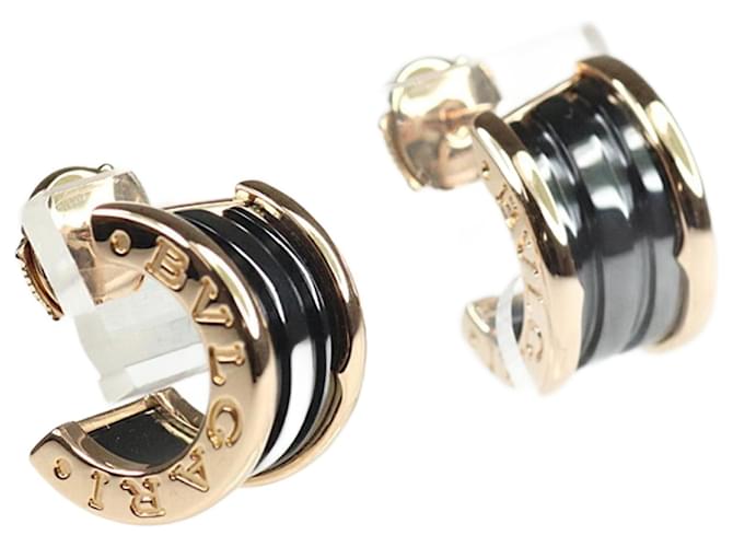 Bulgari Orecchini Bvlgari Clip Nero D'oro Ceramica Oro