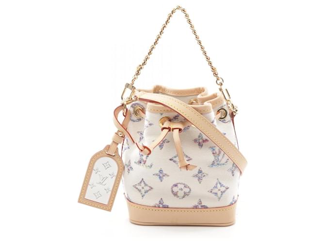【Louis Vuitton】2Way Nano Noe Bag・中古 Louis Vuitton Nano Noe Monogram Jacquard 2way Bag White