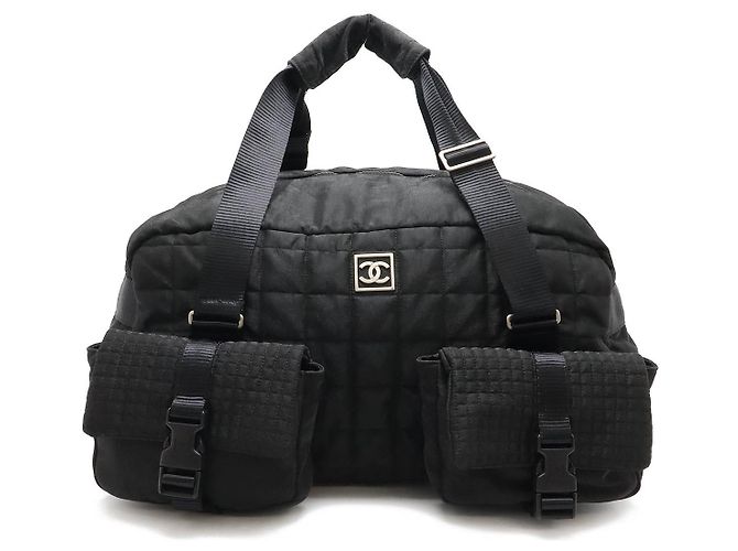 Chanel Black Nylon Sport Line Choco Bar Backpack Chanel Black Nylon Sport Line Choco Bar Backpack – AMORE  main image 4