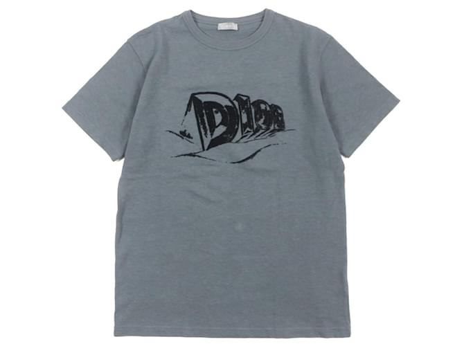 Dior Slub Cotton Jersey T-Shirt Gray S Brown ref.1966129 - Joli Closet