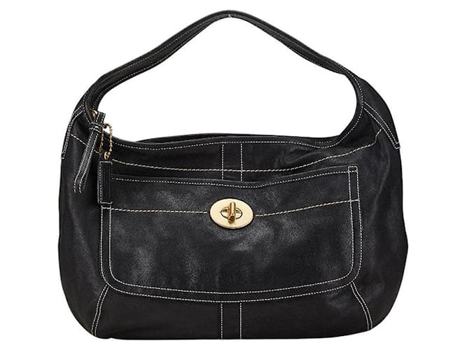 Coach Leather Ergo Hobo Shoulder Bag 10741 Black ref.1967059