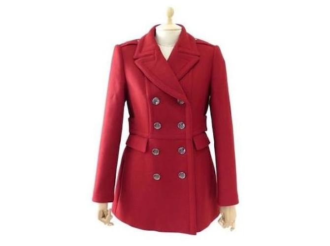 Cappotto bordeaux Burberry Brit Bordò Cachemire Lana