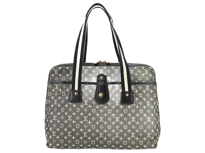Louis Vuitton Monogram Cabas Marie Kate Shoulder Bag Black Leather ...