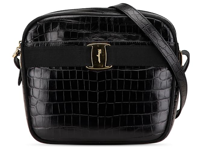 Ferragamo Black Calf Leather Bos Taurus Other Accessories