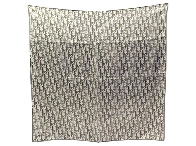 CHRISTIAN DIOR 70 MONOGRAM OBLIQUE SILK SCARF Brown ref.1994026 - Joli ...