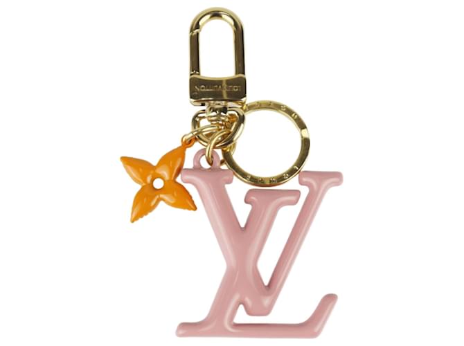 Louis Vuitton キーリング ピンク ゴールド Louis Vuitton LV Pop Flower Keychain Pink Golden Orange ref