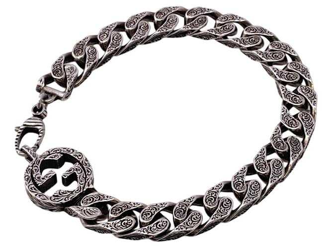 アクセサリー GUCCI interlocking bracelet arabesque Bracelet charm Arabesque Interlocking G de GUCCI Argent ref
