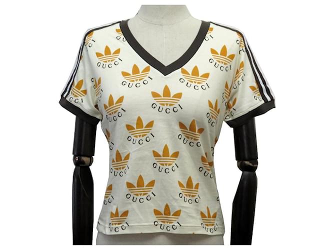 NINE T-SHIRT GUCCI X ADIDAS TREFOIL LOGO 693539 XJEBY 9039