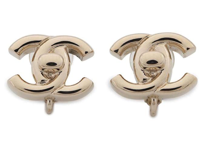 CHANEL Gold Plated COCO Mark Heart Rhinestone Pierce gold main image 0