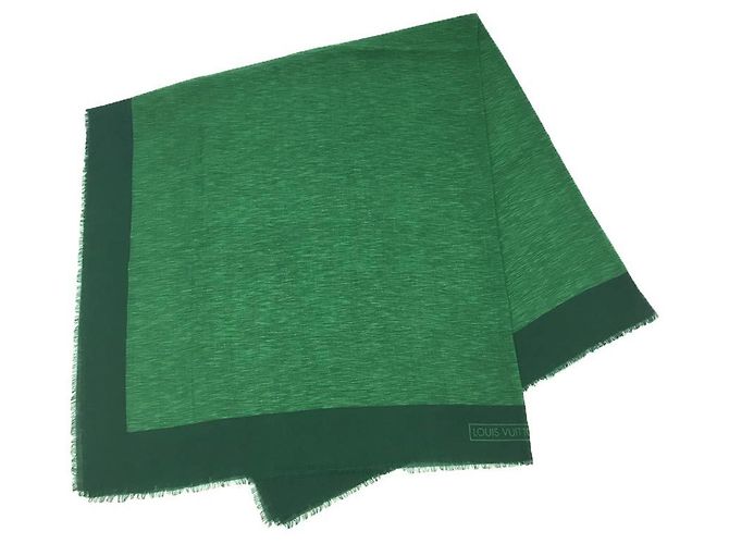 Écharpe Châle En Laine Mélangée - Vert Clair - Longueur 330 Cm - Neuf Sans Étiquette