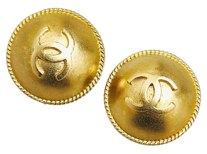 Boucles D'Oreilles Clips Vintage Plaqué Or - Style Chanel/Lacroix Années 50 - Occasion