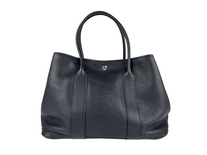 Hermès Hermes Handbag Garden PM 36 in Black Negonda Leather ref.2019659 ...