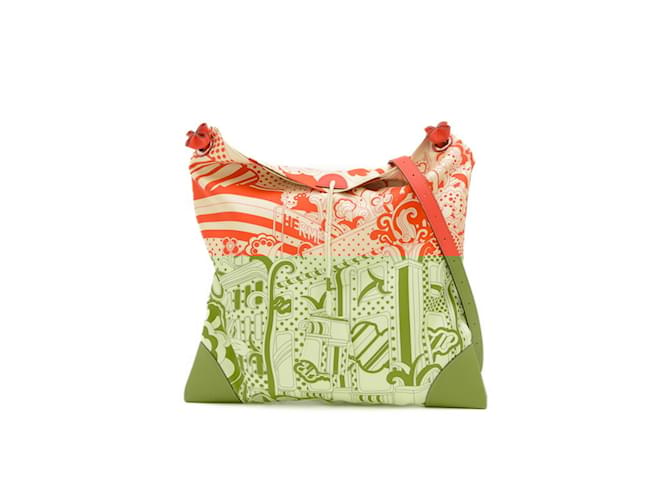 Hermès Hermes Silky City PM 33 Shoulder Bag Orange Leather