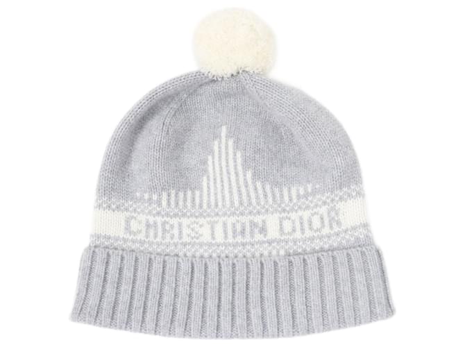 Christian Dior Cappello in maglia di lana e cashmere Dior con logo