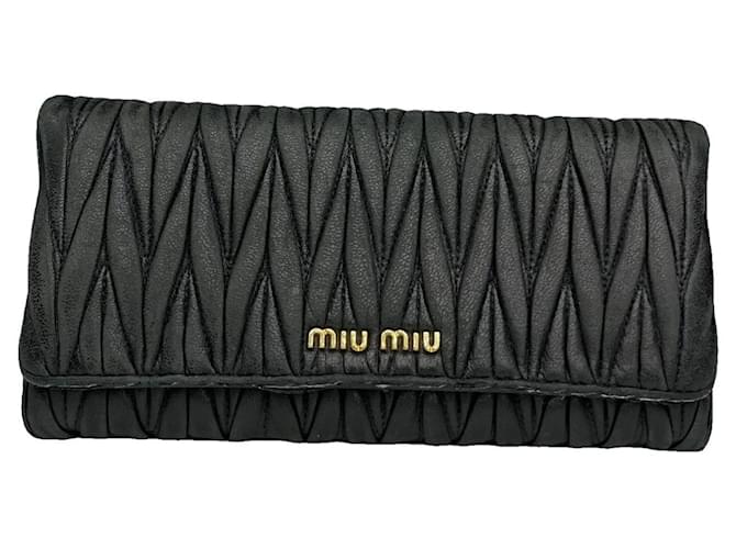 Miu Miu Black Leather Wallet ref.2033259 - Joli Closet