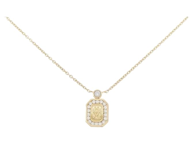 Harry Winston HW Logo Necklace Golden Yellow gold ref.2035601 - Joli Closet