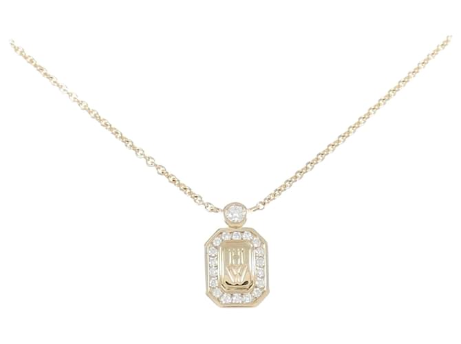 Harry Winston HW Logo Necklace Pink gold ref.2035661 - Joli Closet