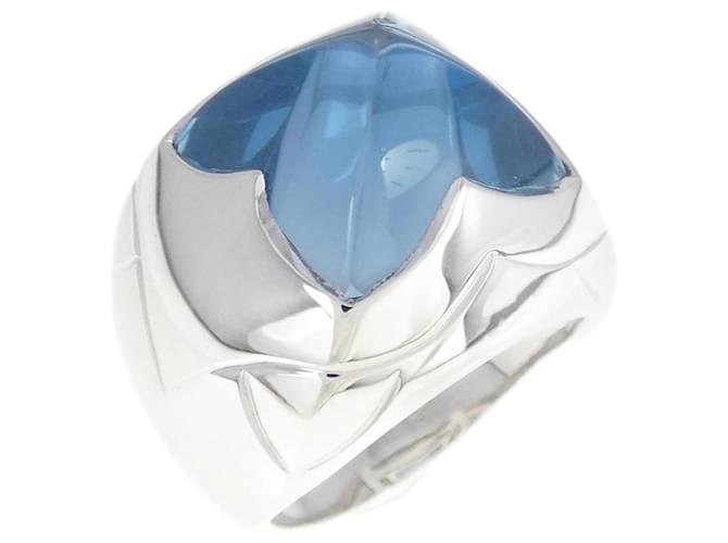 Bulgari Bvlgari Pyramid Ring Blue Golden White gold